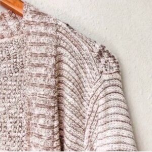 Plus Size Solenne Ribbed Knit Detail Open Cardigan